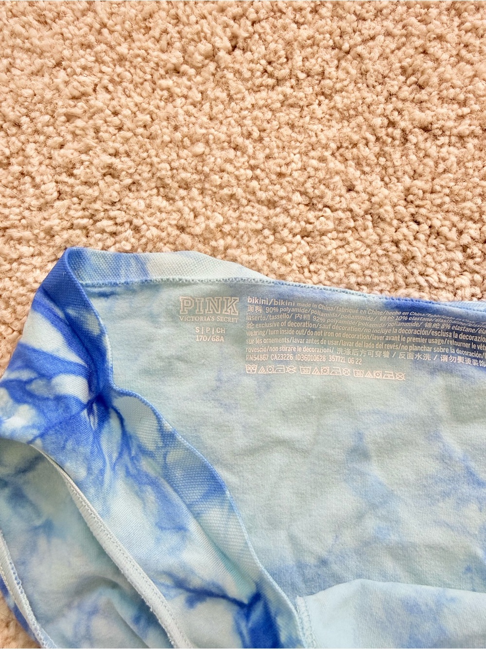 PINK Tie-Dye Blue panty - Picture 2 of 2